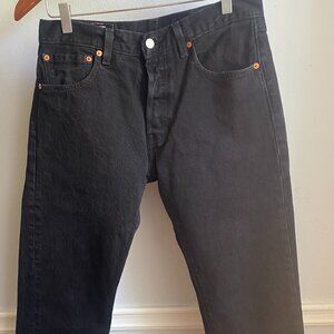 LEVIS 501 '93 BLACK STRAIGHT FIT MENS DENIM PANTS 31 X 27